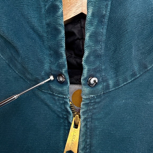 Carhartt Active Quilt Lined Jacket Mens Medium J06 DTL Dark Teal - Picture 10 of 16